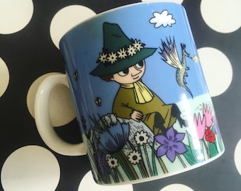 Kawaii vintage Snufkin from The Story Of Moomin Valley cermaic mugs from Japan for your collection