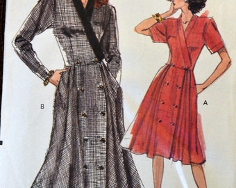Vintage Misses' Dress Sewing Pattern Vogue 7554 Size 12-14-16 Bust 34-36-38 inches Uncut Complete