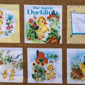 Little Golden Books The Fuzzy Little Duckling Quilting Treasures panel Oop Htf