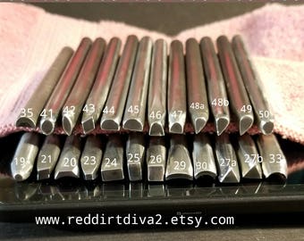 SALE Chasing tool, stamps on sale, chasing tools, texture tools, teardrop, diamond, repousse, triangle, half round, jewelry making tools,