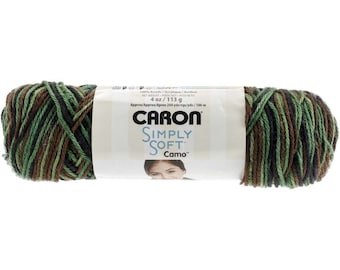 Acrylic Yarn Renegade Camo Caron Simply Soft 11483 Renegade Camouflage Yarn