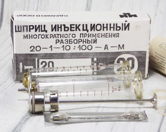 Rare syringe for cosplay medical assistant 20 ml syringe mixed media laboratory device medical decor ware doctor tools medical oddities