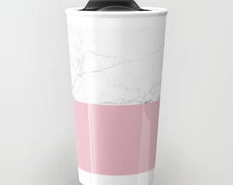 Mom Travel Mug Blue Floral Ceramic Travel Mug Flower Print Mom Travel Mug Blue Floral Ceramic Travel Mug Flower Print