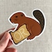 Oregon Beaver Vinyl Sticker / Illustrated Waterproof Sticker / Oregon State Sticker / Cool Laptop Sticker / Modern Sticker / Travel Sticker
