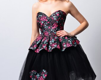 Tulle Skirt and Corset ensemble