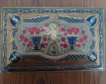 DECORATIVE ENAMELLED METAL Container