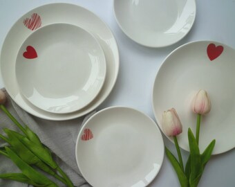 2pcs Ceramic Plate / Porcelain Plate / Dinner Set / Ceramic Coffee Cup / Tableware / Stoneware / Food Photography /CP6