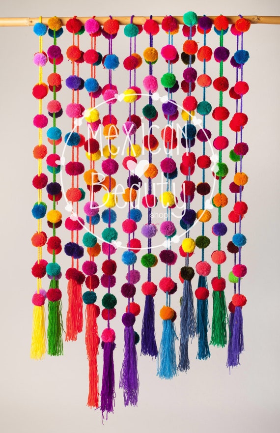 Multicolored Handmade Pom pom Garland / Pom Pom String