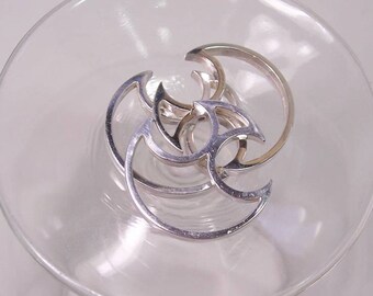 3 pieces of Labrys Bead Frame in Sterling Silver