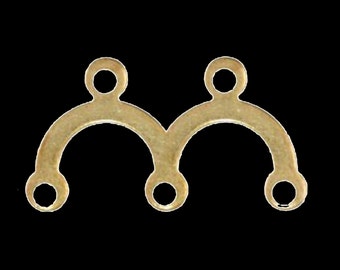 600 pcs 10x18 mm 5 hole raw brass connector, raw brass charms ,raw brass findings 163R-150