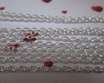 Zeichenfolge gemeißelt Silber 3 x 2 mm Metallgewebe verkauft pro meter