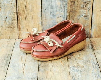 us 7 wedge shoe uk 5 wedge shoe 37 wedge shoe 37 wedge slip on uk 5 wedge slip on wedge slip ons retro wedge slip on cognac wedge shoe