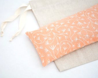 Organic Eye pillow - Lavender Eye Pillow - Orange Eyepillow - Relaxation - Sleep Aid, Yoga, - Organic cotton flax pillow