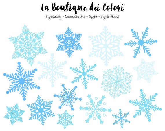 Blue Snowflake Clipart Cute Graphics PNG Christmas snow