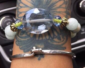 Amazonite beaded bracelet