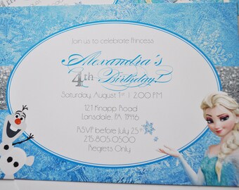 Frozen Inspired Birthday Invitation