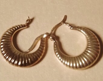Silver Crescent Earrings