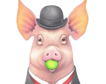 The Son of Ham A4 Pig Print