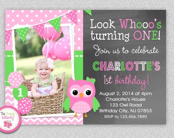 Owl Birthday Invitation Owl Birthday Party Invitation Girls