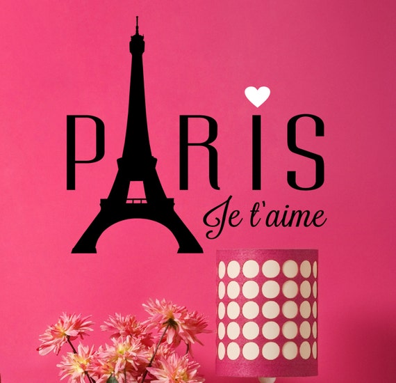 Items similar to Eiffel Tower Decal - Paris Decals- I Love ...