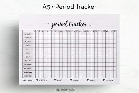 Monthly Calendar Half Page : Period tracker a planner inserts monthly daily Monthly Calendar Half Page : Period tracker a planner inserts monthly daily
