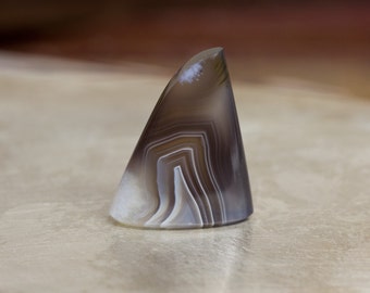 Botswana Agate Loose Natural and Untreated Freeform Designer Tall Tongue Cabochon Cab