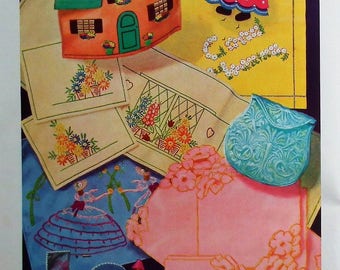 Vintage 30s Sewing Knitting Book - Book of Good Needlework 5 - Crinoline Lady embroidery - 1930s knitting patterns toys duck dolls clothes