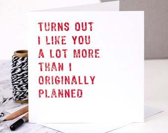 Funny Love Card; Personalised Love Card; Valentine Card; Card For Girlfriend; Love Card; Funny Anniversary Card; Boyfriend Card; GC154