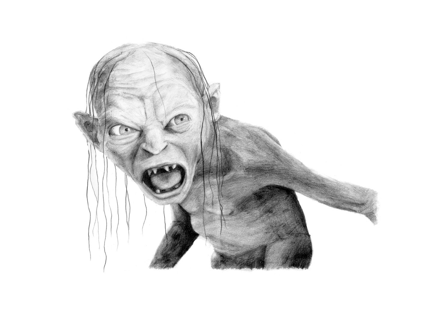 GOLLUM pencil drawing