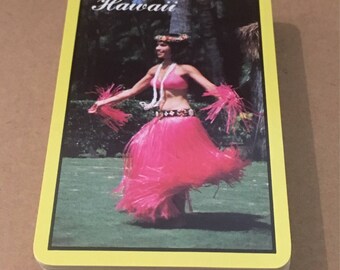 Vintage Hawaiian Hula Dancer Playing Cards 1 Deck Souvenir of Hawaii 1970's