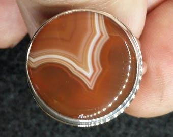 Lake superior agate ring