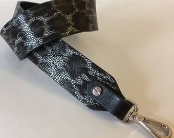 Animal LEATHER Strap, animal purse, Adjustable Leather Strap, Adjustable Double-sided Leather Purse Strap, leather strap 1.5" wide bag stra