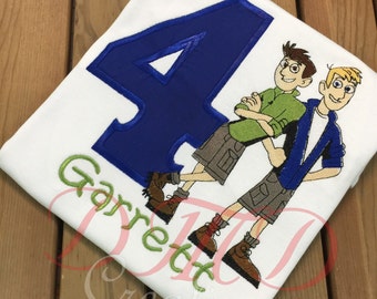 Wild Kratts birthday shirt, Wild Kratts Brothers,