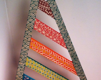 Hand Decorated Wooden Christmas Tree