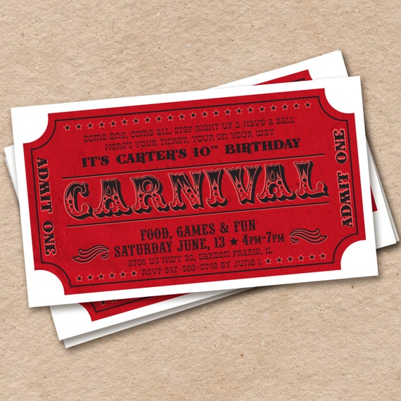 Printable Ticket Invitations 9