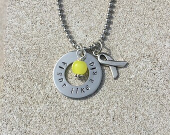 Childhood cancer awareness necklace