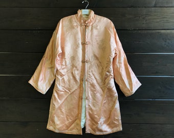 Vintage 50s/60s Blush Pink Satin Kimono