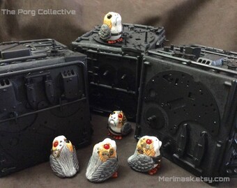 CyBorg Cube Ships ... alien spaceship sculpture numbered collectible kitbashing model