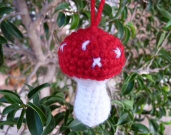 Fly amanita mushroom lucky handmade crochet