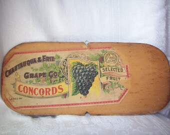 Vintage Chautauqua & Erie Grape Co Crate Label, Westfield, NY, 1900s