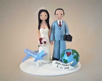 Flight Attendant Wedding Cake Topper Flight Attendant Wedding Cake Topper