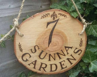 Engraved Address Tree Stump