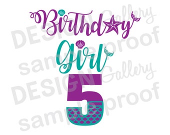 Download Mermaid birthday svg | Etsy