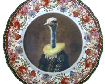 Marquise de Struthio Portrait Plate - 10.25"