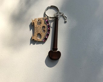 Peg and Bridge Key Chain