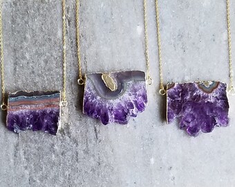 Amethyst Necklace // Amethyst Pendant // Amethyst Crystal // February Birthstone / Birthstone Necklace / Crystal Necklace / Healing Crystals