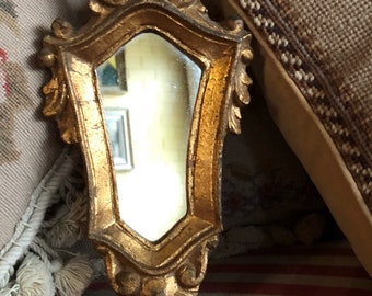 Italian Florentine Wood Gold Ornate Mirror