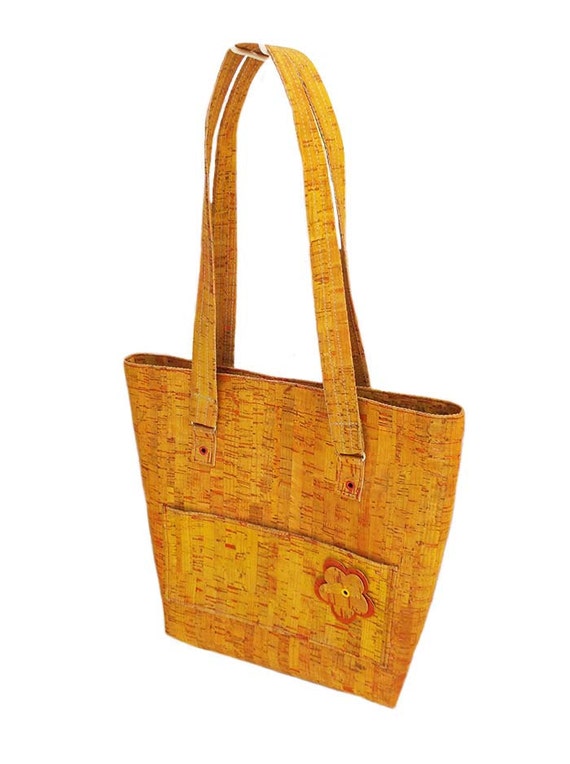 Cork Tote Bag Cork Shoulder Bag Vegan Shopping Bag for Women