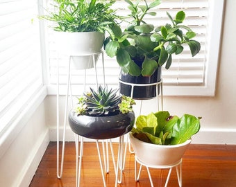 Hairpin Leg Plant Stand, Hoop Plant Stand, Metal Plant Stand, Plant Stand