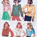 1970s Bust 32 1/2 UNCUT Misses Buttoned Blouse c 1976 Mccalls 5208